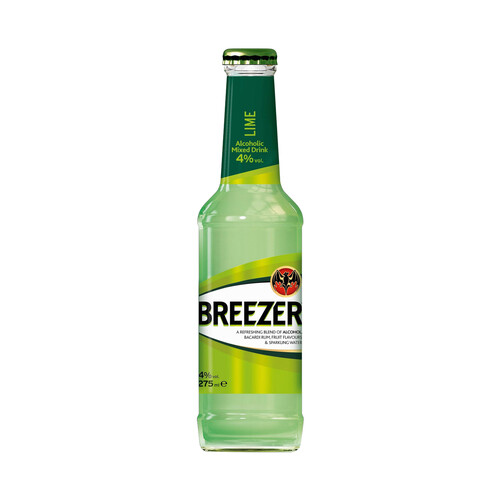 Combinado de ron blanco y lima BACARDI botella de 27,5 cl.
