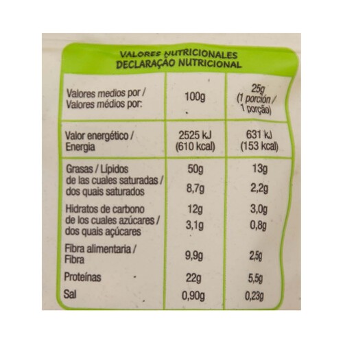 ALCAMPO ECOLÓGICO Cacahuetes repelados fritos y salados 150 g.