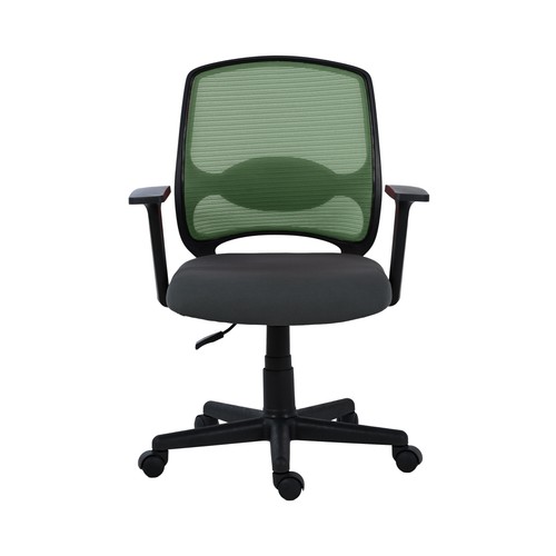 Silla de escritorio regulable. color negro y verde, CAMILLO RIGAMONTI