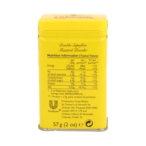 COLMAN"S Mostaza en polvo COLMAN´S 57 g.