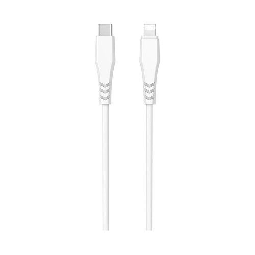 Cable USB C a USB lightning QILIVE 600183169 , longitud 0,6 metros, color blanco.