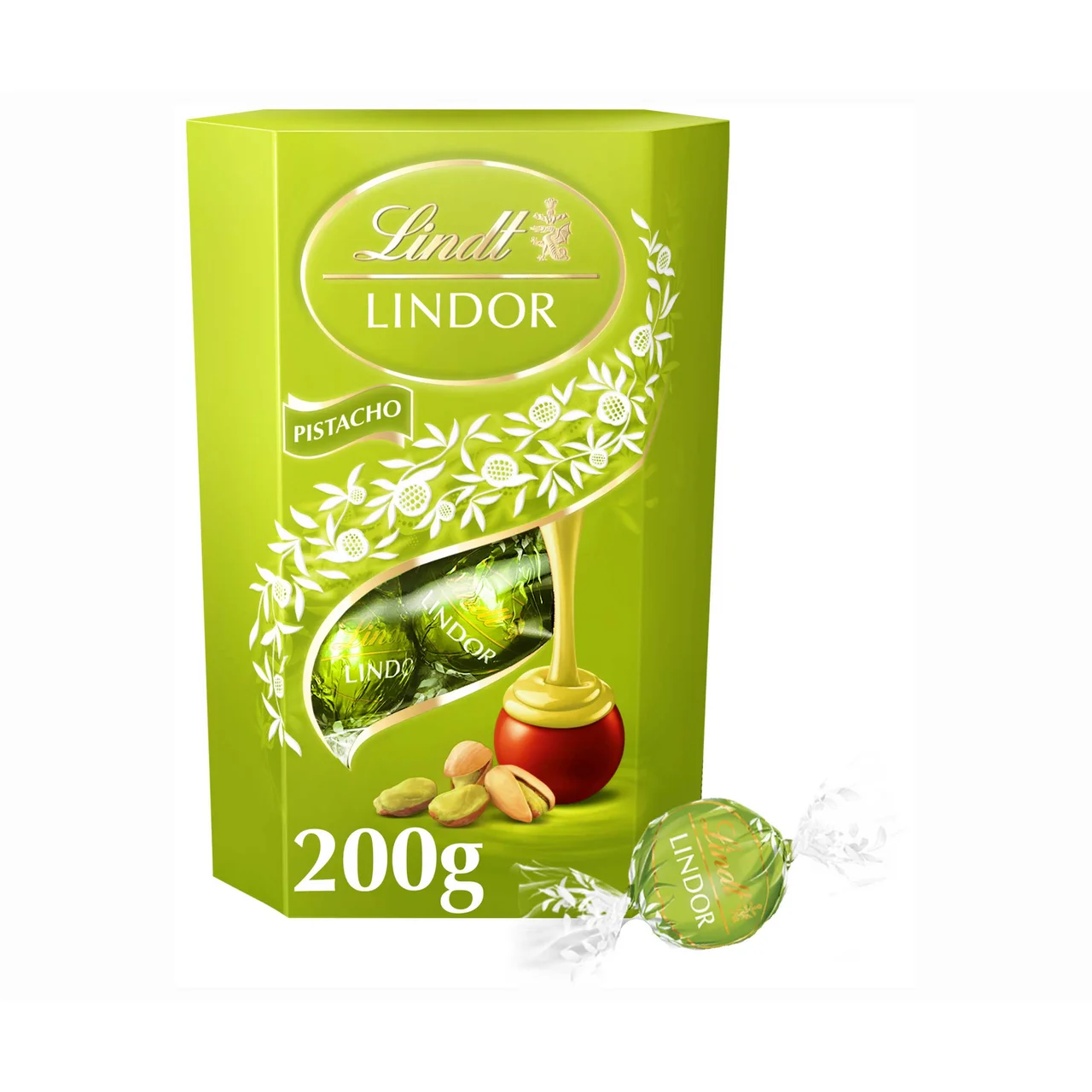 Bombones lindor pistacho 200 g.
