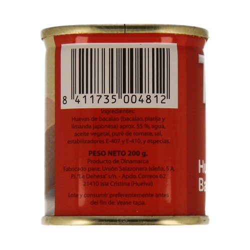 TEJERO Huevas de bacalao lata de 200 g.