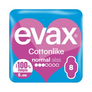 Imagen de EVAX Cottonlike Compresas normal con alas 8 uds.