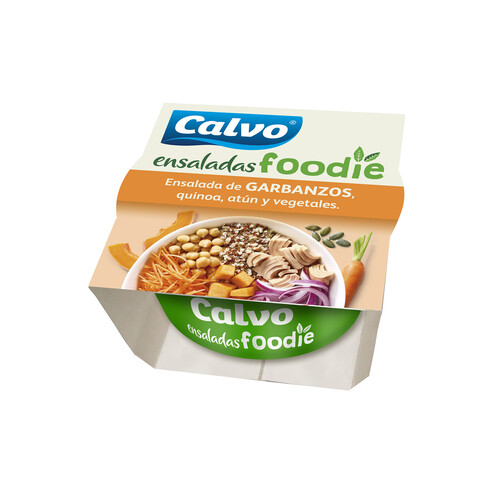 CALVO Ensalada de garbanzo, quinoa, atún y vegetales CALVO FOODIE 190 g.