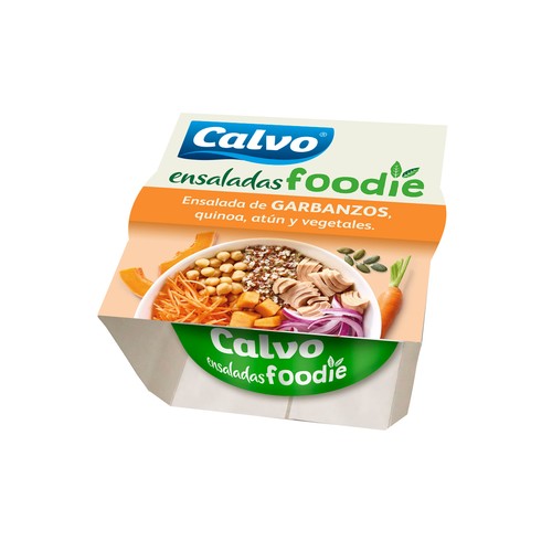 CALVO Ensalada de garbanzo, quinoa, atún y vegetales CALVO FOODIE 190 g.