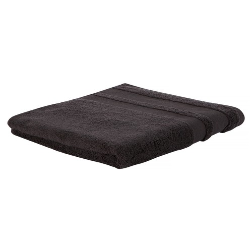 Toalla lisa de ducha negra, 650g/m² de densidad, ACTUEL.