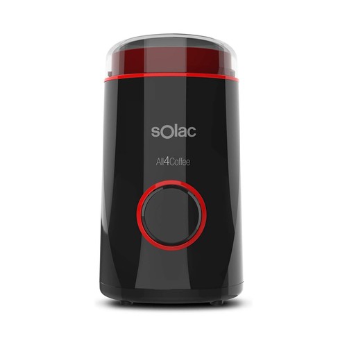 Molinillo de café SOLAC All4Coffee MC6253, 150W, cuchillas acero inoxidable, tapa translúcida.
