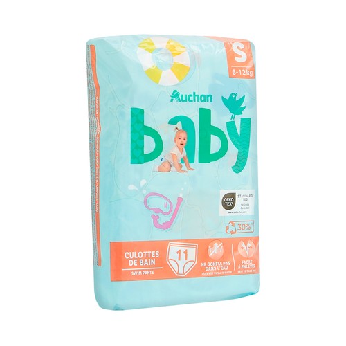 PRODUCTO ALCAMPO Baby Pañales bañador unisex (bañador desechable) talla S, para niños de 6 a 12 kilos 11 uds.