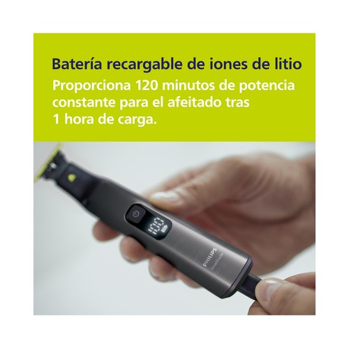 Afeitadora PHILIPS OneBlade Pro 360 QP6552/15, 2 en 1, para cara y cuerpo..