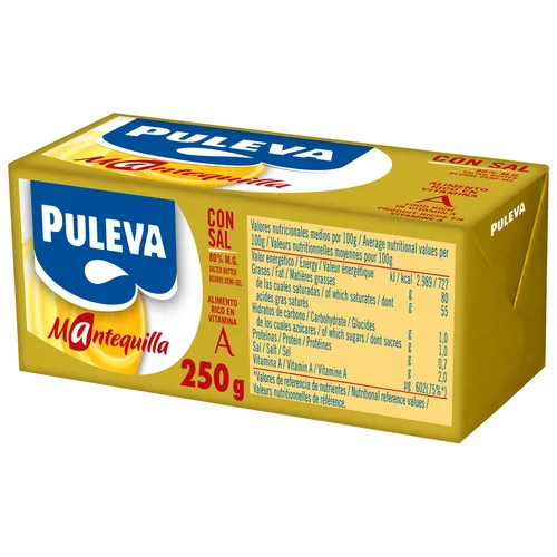 PULEVA Nata montada ligera en spray (20% materia grasa), especial reposteria PULEVA 250 g.