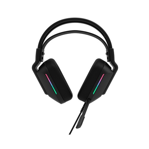 Auriculares tipo casco gaming Q.3408 con cable, color negro, QILIVE
