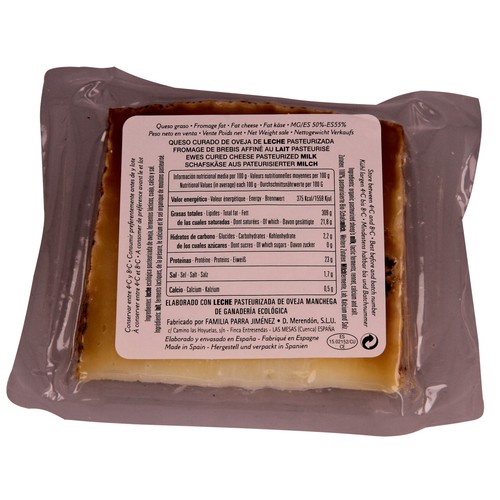 PARA CAMINO Queso de oveja ecológico manchego PARA CAMINO 200 g.