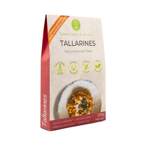 THE KONJAC SHOP Tallarines de konjac, que ayudan a adelgazar, listos para comer 270 g.