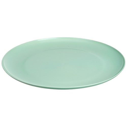 Plato llano redondo color verde fabricado en polipropileno, 25cm., ACTUEL.