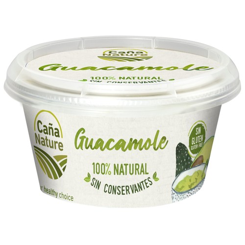 Guacamole tradicional 100% natural, sin conservantes ni gluten CAÑA NATURE 200 g.