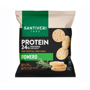 SANTIVERI Mini tortitas protein romero 50 g.