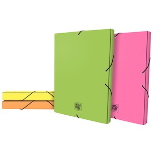 Imagen de Carpetas formato caja de 3 cm, surtido de colores pastel fluorescente, B&B.