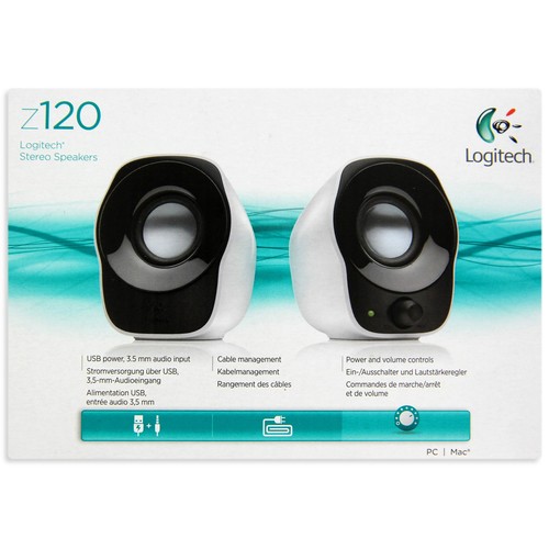Altavoces 2.0 LOGITECH Z-120, 1,2W, control volumen, conexión Usb,