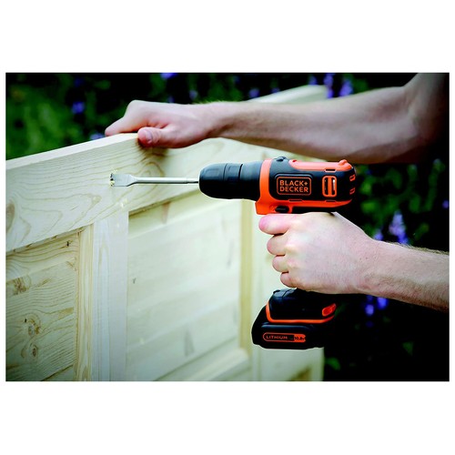 Taladro atornillador a batería litio 10,8V, BLACK + DECKER BDCD12.