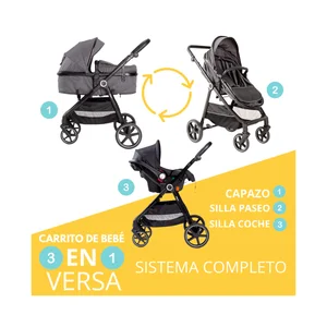 Cochecito de paseo combi trío 3 en 1 Versa INTERBABY.