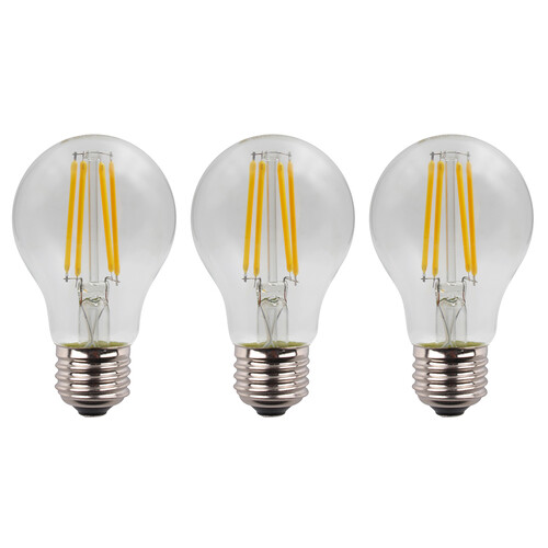 Pack de 3 bombillas estándar, E27,60W, luz cálida, PRODUCTO ALCAMPO.