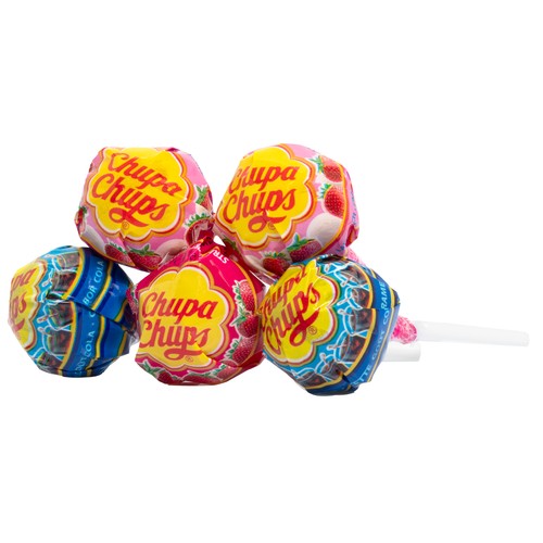 CHUPA CHUPS Original Caramelos con palo de papel de sabores variados 10 uds. 120 gr.