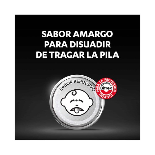 Pack de 2 pilas de botón de litio CR2016, 3V, DURACELL.