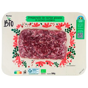ALCAMPO CULTIVAMOS LO BUENO ECOLÓGICO Preparado de carne picada de ternera ecológica  300 g.