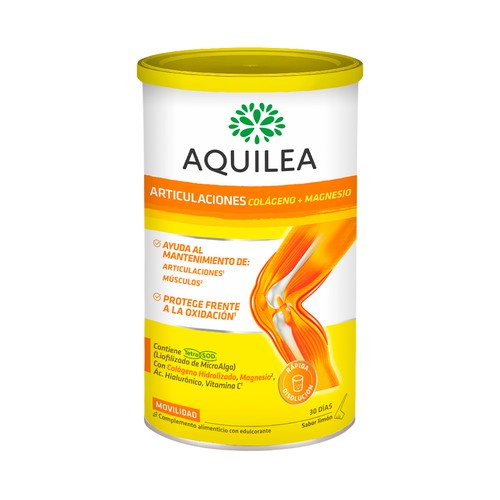 AQUILEA Articulaciones Complemento alimenticio en polvo a base de colágeno y magnesio con sabor a limón 375 g.
