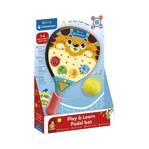 Baby Padel Fun Racket, Play & Learn de 1 a 4 Años, Baby CLEMENTONI