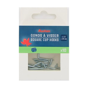 Imagen de Alcayata rosca zincada de 2,5 x 25 mm, 10 unidades, ALCAMPO.