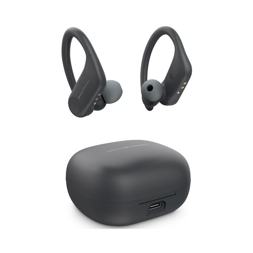 Auriculares bluetooth tipo deportivos ENERGY SISTEM Sport 4 True Wireless Graphite, micrófono, 5h de autonomía, color grafito.