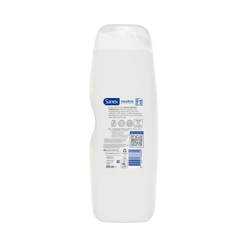SANEX Sin neutro Gel de ducha o baño hidratante para todo tipo de pieles 850 ml.