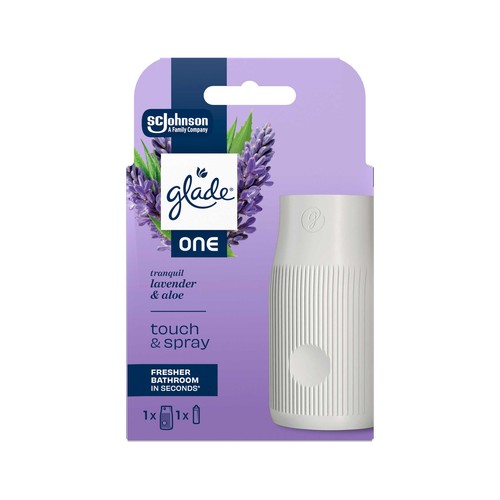 GLADE ONE Aparato ambientador y un recambio de lavanda 