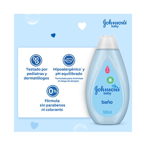 JOHNSON´S Baby Gel de baño para bebe con fórmula no llores más 500 ml.