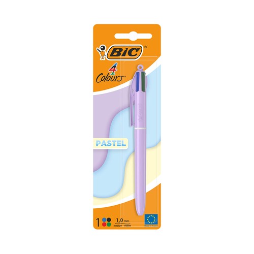 Bolígrafo 4 colores pastel BIC.