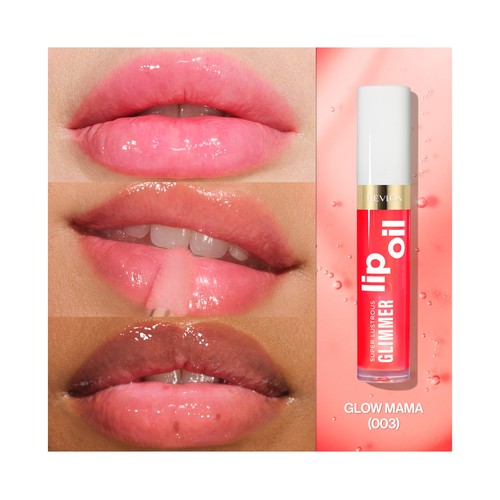 REVLON Super lustrous glimmer tono 003 Glow mama Aceite labial con efecto hidratante.