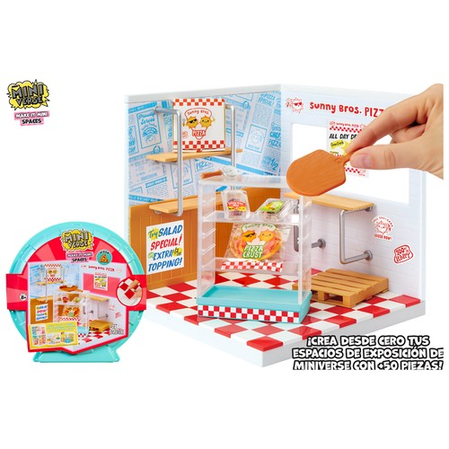 MGA'S Miniverse Make It Mini, Spaces Starter Pack Pizzería +8 Años