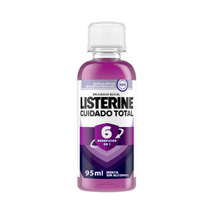 Imagen de LISTERINE Enjuague bucal diario sin acohol y con sabor a menta LISTERINE Cuidado total 95 ml.
