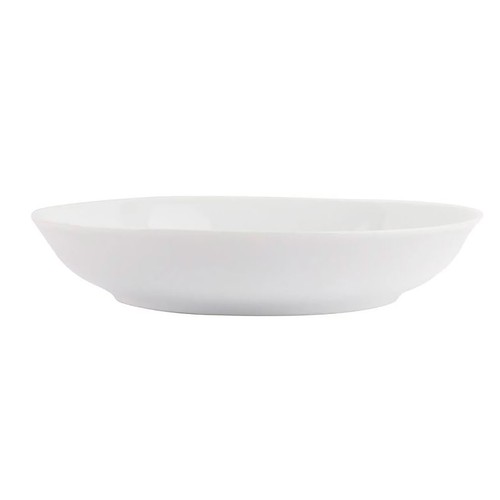 Plato hondo fabricado en porcelana de color blanco, de 21,5cm, Olympia ACTUEL