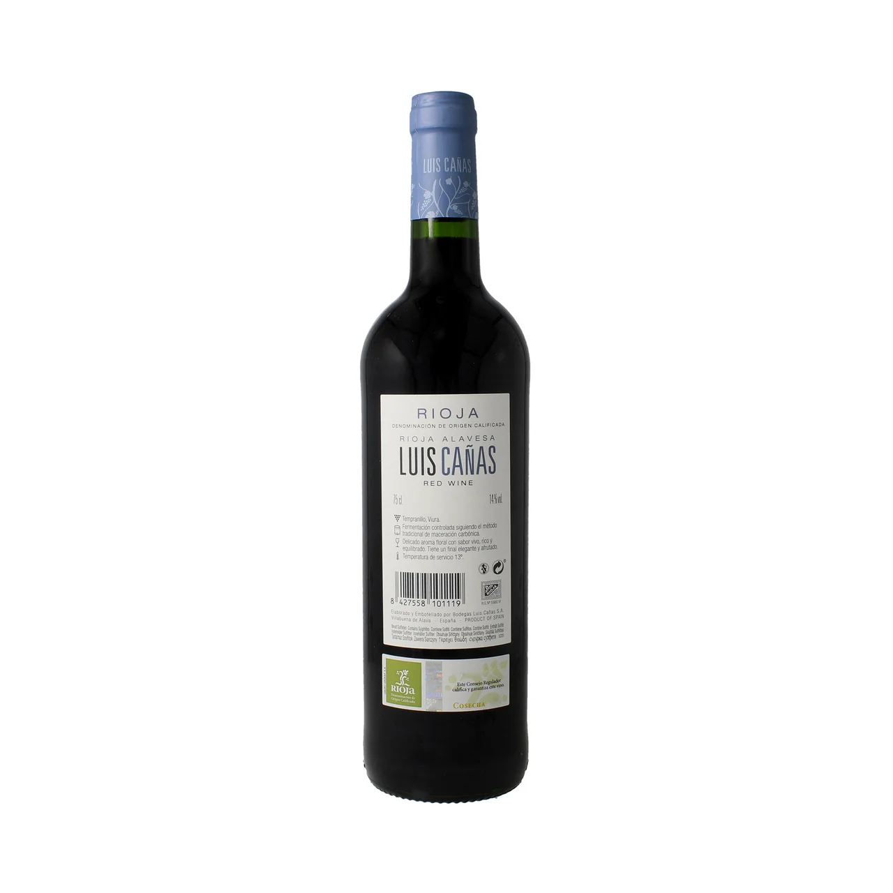 LUIS CAÑAS  Vino tinto con D.O. Rioja LUIS CAÑAS botella de 75 cl.