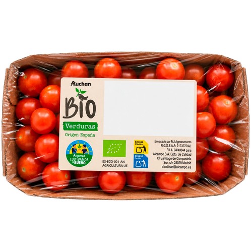 ALCAMPO CULTIVAMOS LO BUENO ECOLÓGICO Tomates cherry ecológicos, bandeja 250 g.