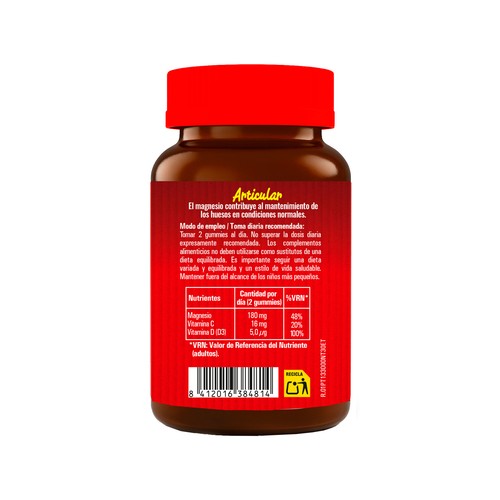 NATURTIERRA Articular Gominolas (gummies) Magnesio con vitaminas C y D3 30 uds. 