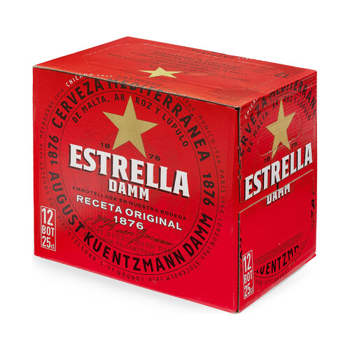 ESTRELLA DAMM Cervezas ESTRELLA DAMM pack 12 uds. x 25 cl.