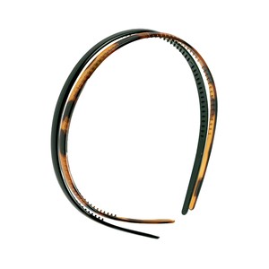 BETER Diademas lisas (negra y concha), con interior dentado que evita que el pelo se deslice BETER 2 uds.