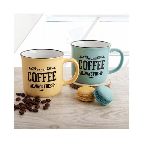 Mug de cerámica con capacidad de 33 cl, QUID Frappe Fresh.