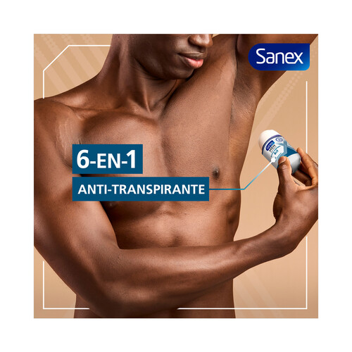 SANEX Men active control Desodorante roll on para hombre con protección anti transpirante de hasta 48 horas 50 ml.