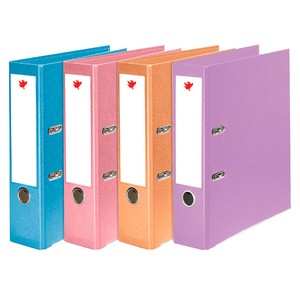 Archivador A4 con palanca, lomo 75 mm, colores pastel