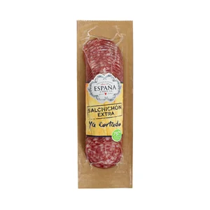 ESPAÑA Salchichón de categoria extra, cortado en finas lonchas ESPAÑA Ya cortado 200 g.